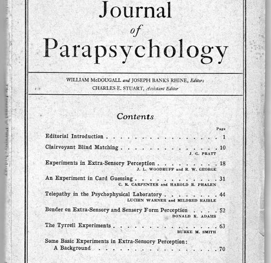 “The Journal of Parapsychology” – Pirmais soļi paranormālo parādību zinātniskā pētniecībā