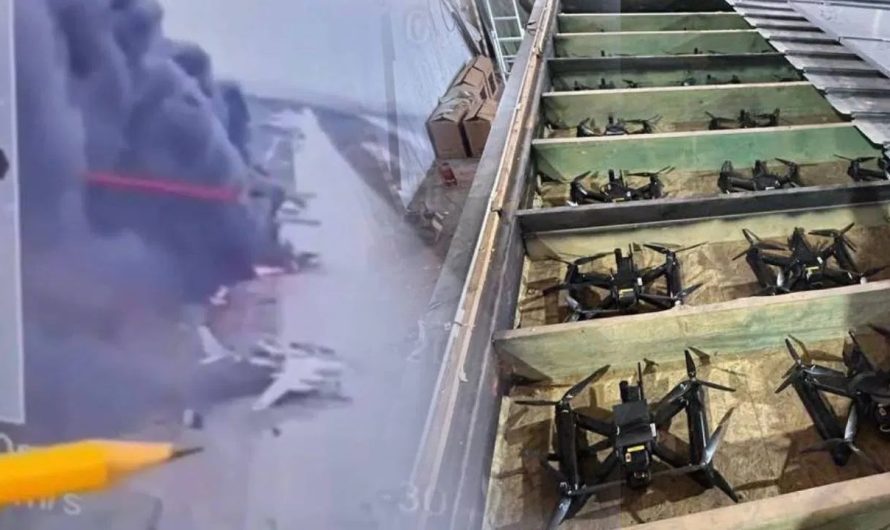 “Trojas zirgs” stratēģija? Ziņots par Ukrainas dronu triecienu Krievijas aviobāzēs