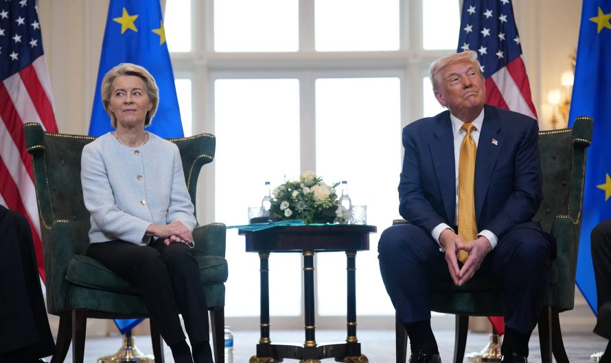 Trampa un Ursulas fon der Leien vēsturiskā tikšanās Skotijā