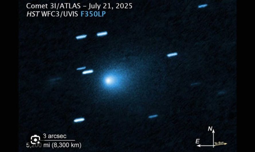 Starpzvaigžņu komēts 3I/ATLAS izdala zilganas gāzes
